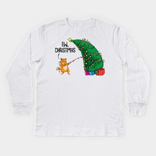 Cats Hate Christmas. Funny Ugly Christmas Sweatshirt. Kids Long Sleeve T-Shirt